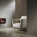 ANDES armchair by LUCA NICHETTO. Change of perspective in the ANDES product family:LUCA NICHETTO's inviting armchair receives a star-shaped, swivel base and thus shows itself from a completely new design side. The rotary cross with smooth back function makes it a highly communicative ANDES representative, who visually walks like a chameleon between the moon and a straight line.