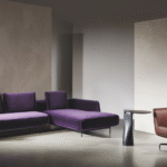 ANDES  modular sofa by LUCCA NICHETTO, designed in 2020. The wide variety of potential groups of sofas and other elements now also includes an elegant, finely proportioned armchair that is a perfect match for the ANDES range.
