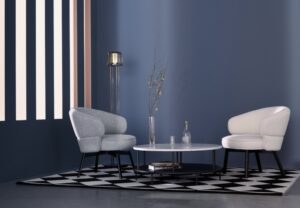 MORTON chairs family designed by SEBASTIAN HERKNER. The fine dining version of MORTON is identical in design to the other members of the MORTON family, with a pocket-spring core and a layered polymousse structure, the fine dining chair is painstakingly handcrafted with the highest quality upholstery material. The sweeping backrest arcs far forward, segueing gently into an armrest. Like the MORTON Chair, the fine dining version is also available with wooden legs or ‚Äì for aesthetic lightness ‚Äì with black grey powder-coated metal legs and swivel mechanism.