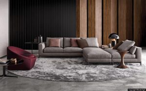 ANDERSEN sofa and ottoman by RODOLFO DORDONI