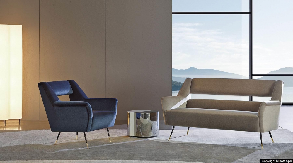 ILE lounge sofa by GIGI RADICE. Minotti Historic Archive