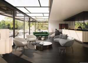 RUSSELL angled sofa by RODOLFO DORDONI